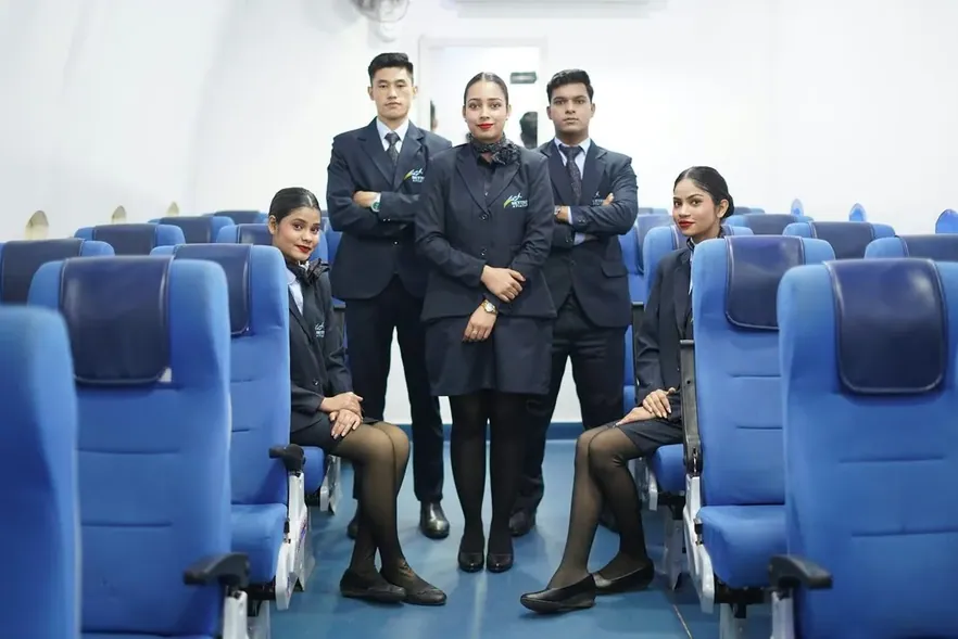 Trainees in uniform after placement