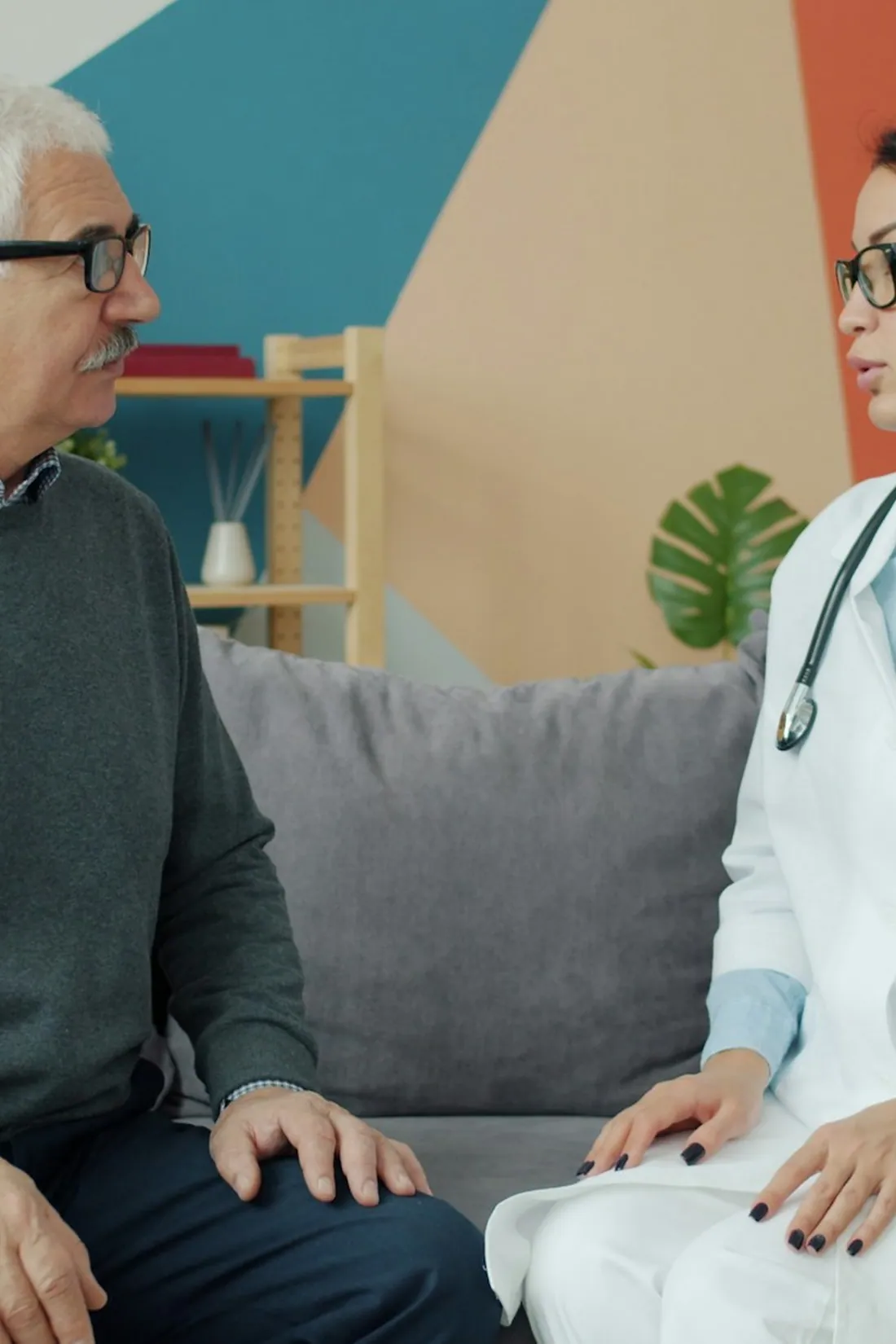 A clinician with a stethoscope