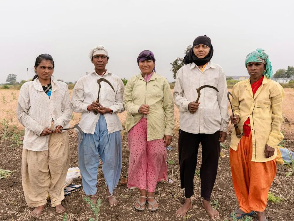 A group of farmers standing together