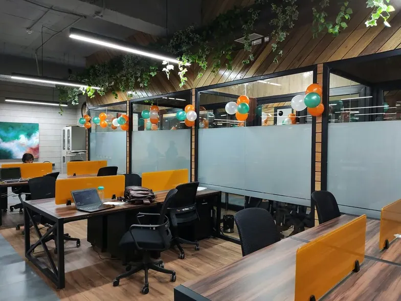 An empty co-working space